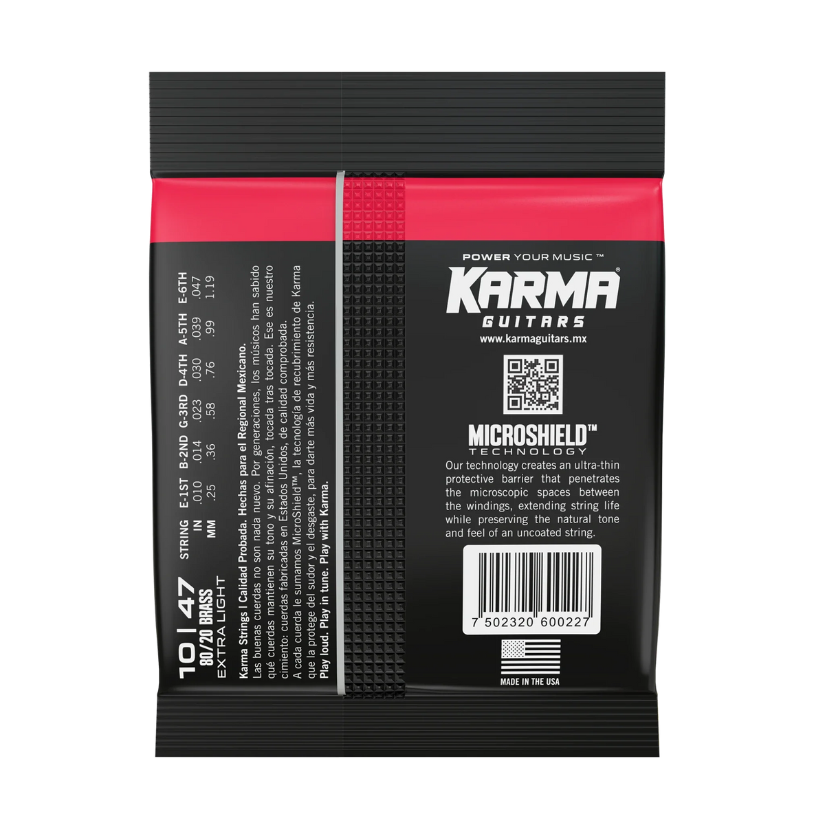 10|47 80/20 BRONZE : Acoustic Guitar Strings - Karma Guitars, Inc.