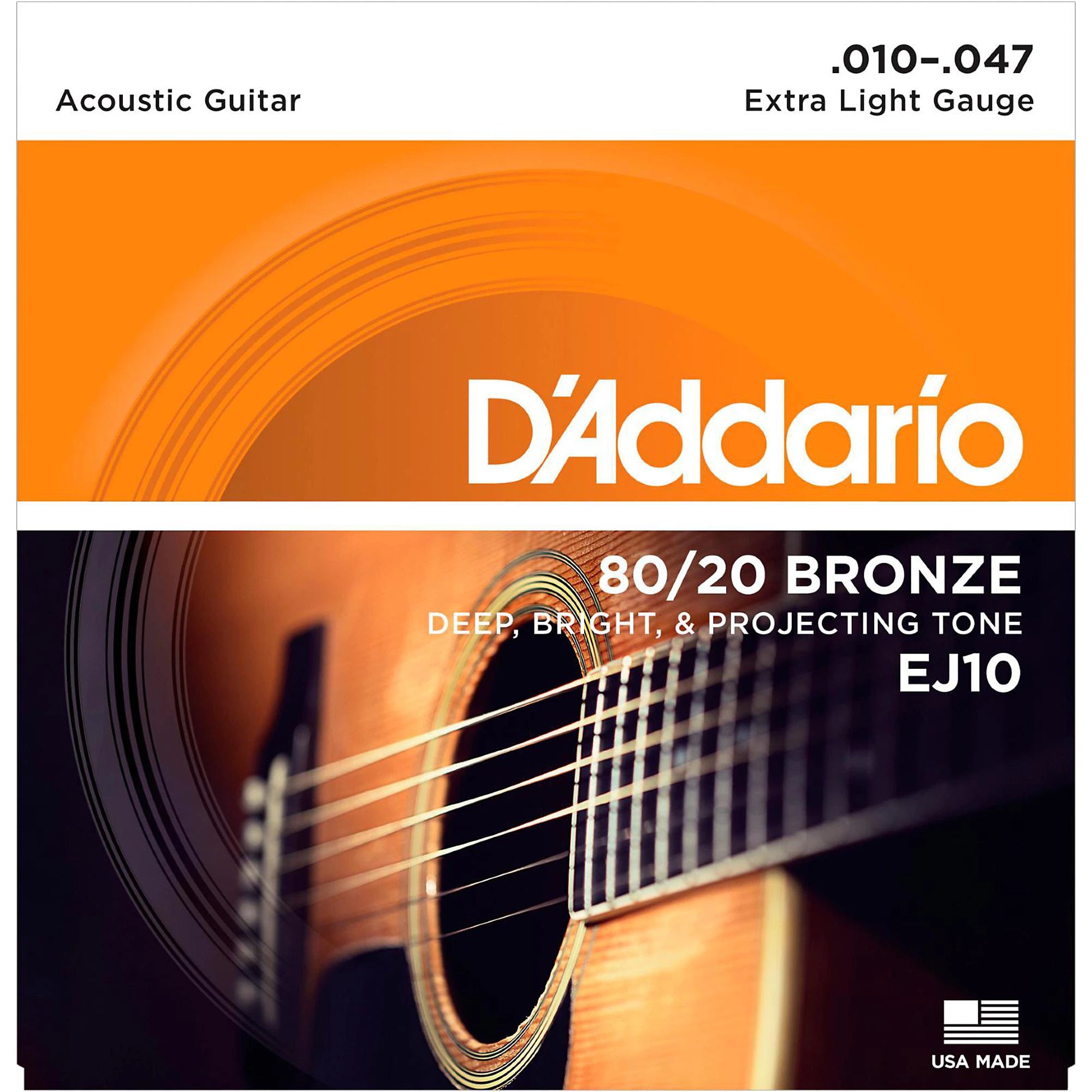10|47 CUERDAS 80/20 EJ10 - SET 6 | D'ADDARIO STRINGS