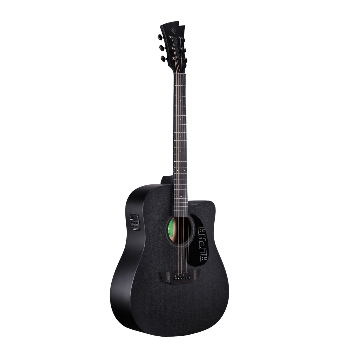 Guitarra Karma Alpha 6-BLK, detalle de la tapa