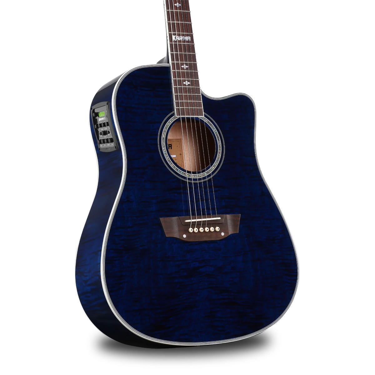 Guitarra Karma Enso 6-RB azul royal (armonía), Pro Series