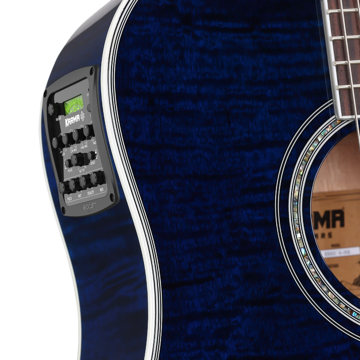 Guitarra Karma Enso 6-RB azul royal (armonía), Pro Series