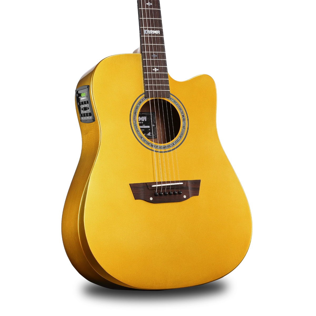 Guitarra Karma Legend 6-GLD Pro Deluxe Series Dorada sparkle (armonía)
