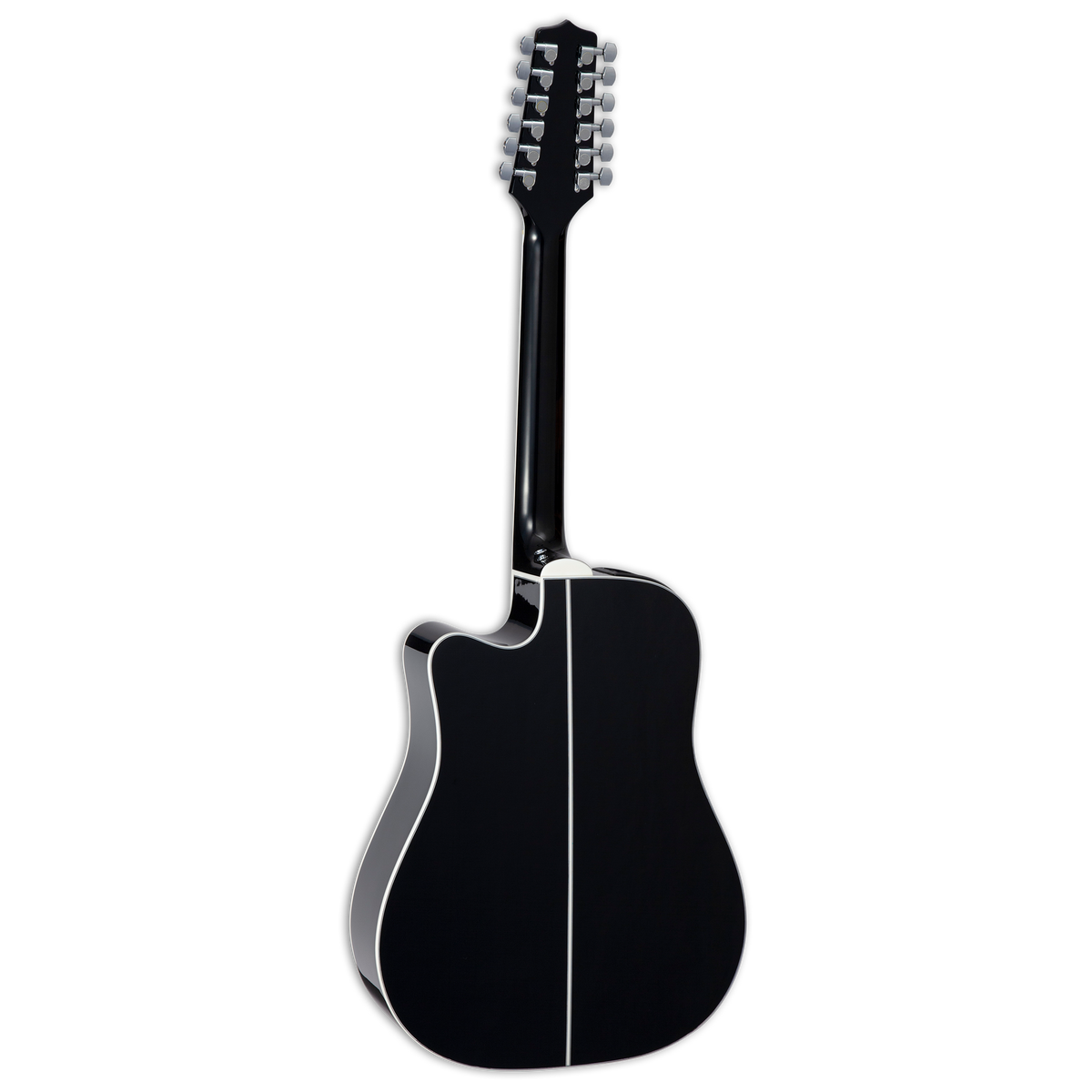 Docerola Takamine GD38CE negra, vista trasera