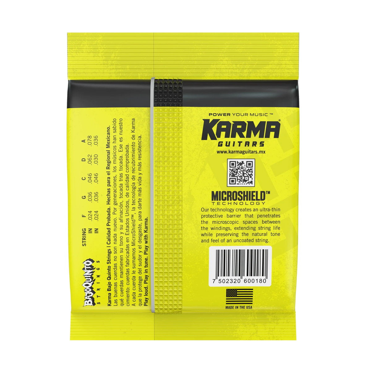 STAINLESS STEEL : Bajo Quinto Strings (Loop End) - Karma Guitars, Inc.