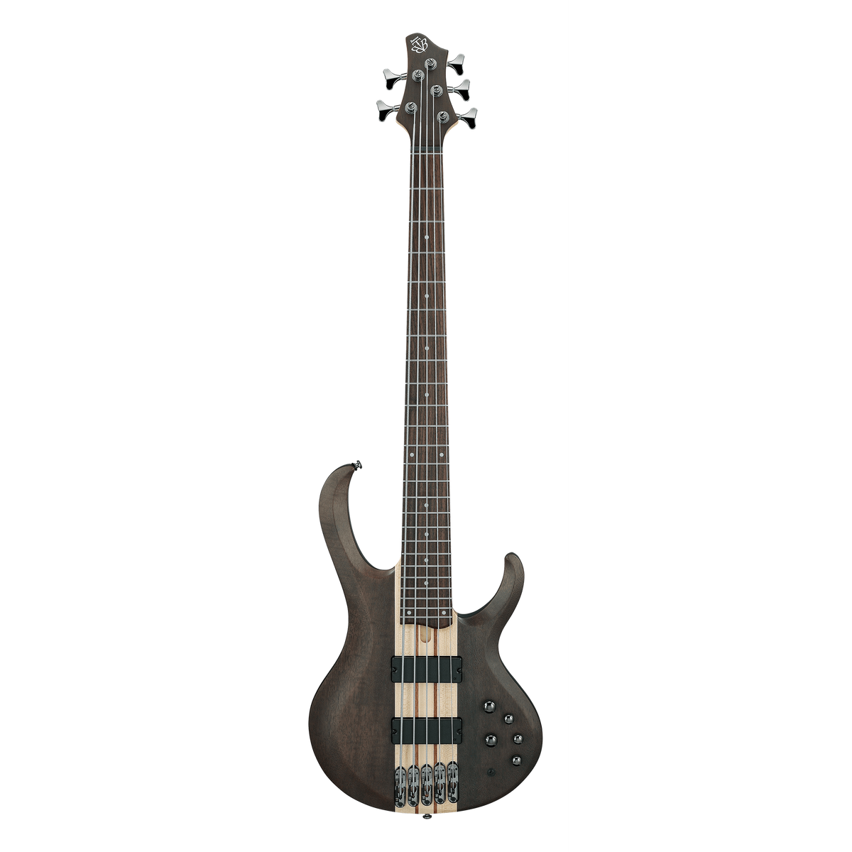 Bajo Eléctrico Ibanez BTB605 5 Cuerdas Gris Transparente, vista frontal