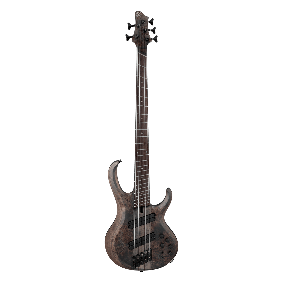 Bajo Eléctrico Ibanez BTB805MS Multiescala 5 Cuerdas Gris Transparente, vista frontal