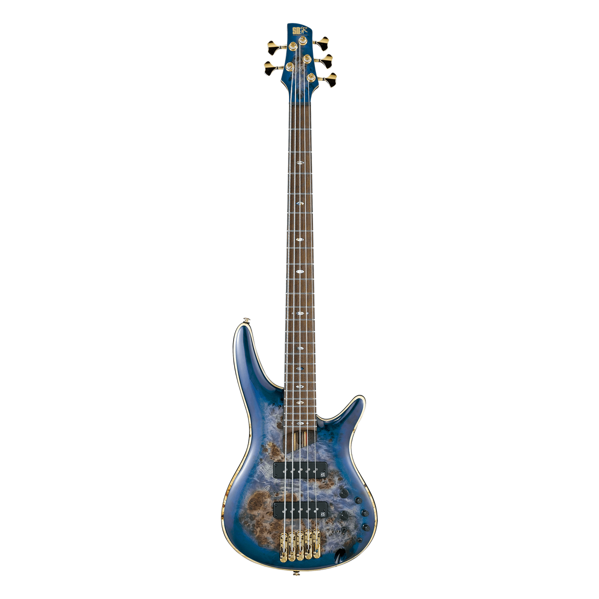 Bajo Eléctrico Ibanez SR2605 Premium 5 Cuerdas Azul Sombreado, vista frontal