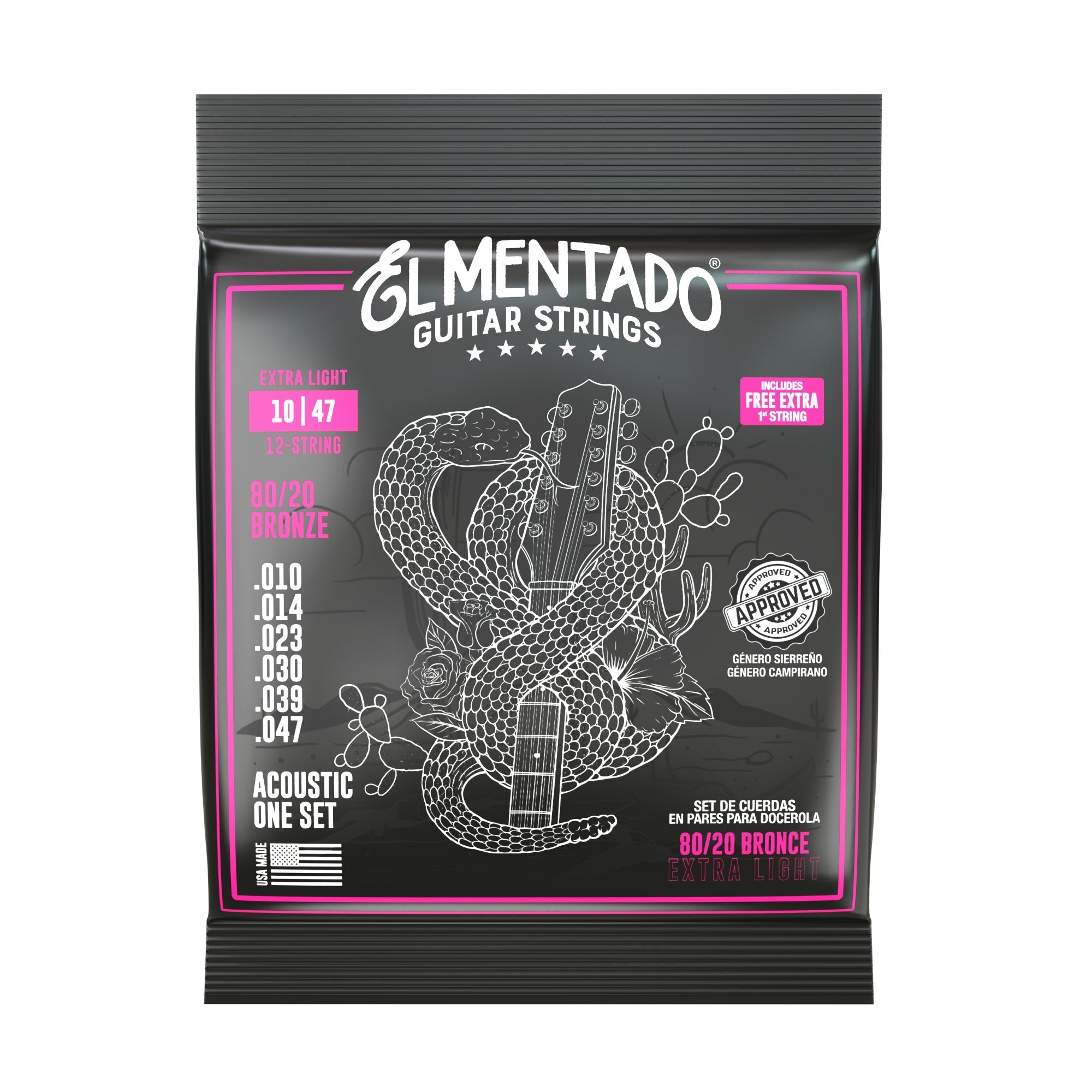 10|47 80/20 BRONCE : Cuerdas Guitarra Docerola (Pares) | EL MENTADO™