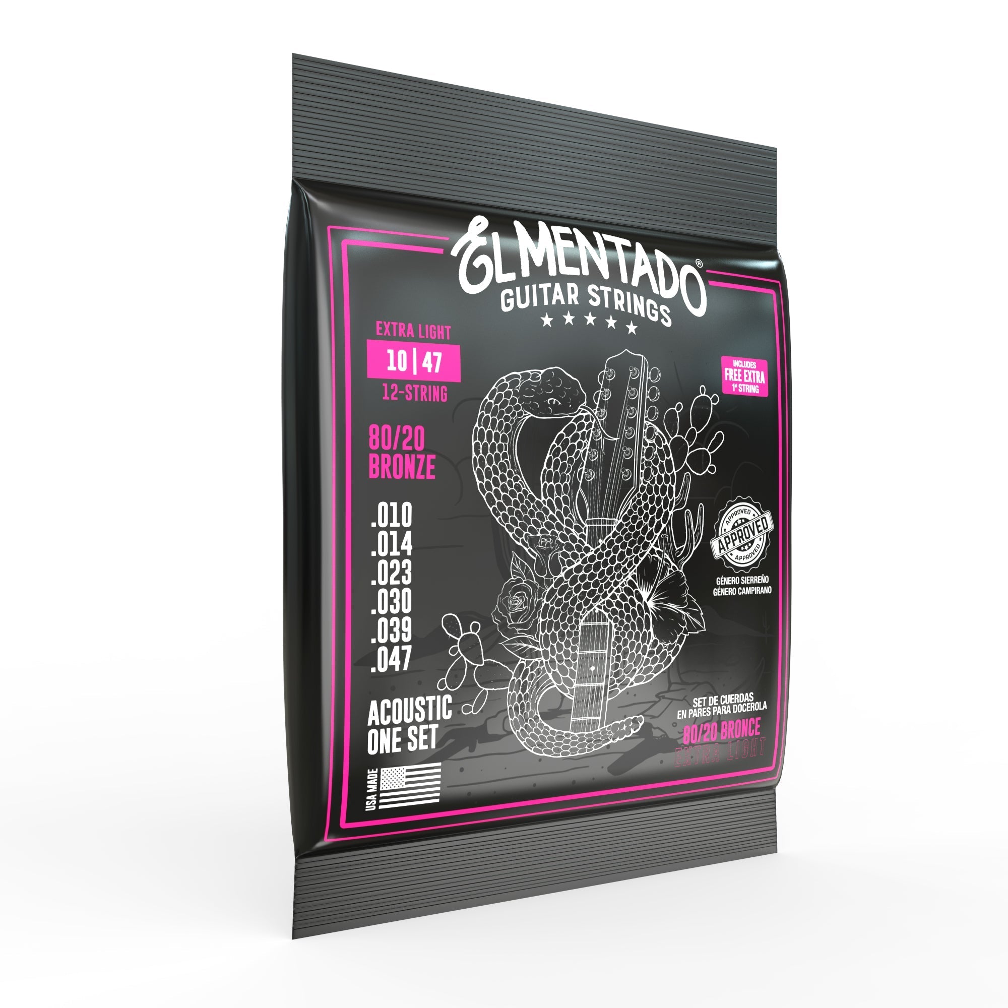 10|47 80/20 BRONCE : Cuerdas Guitarra Docerola (Pares) 12-PACK | EL MENTADO™