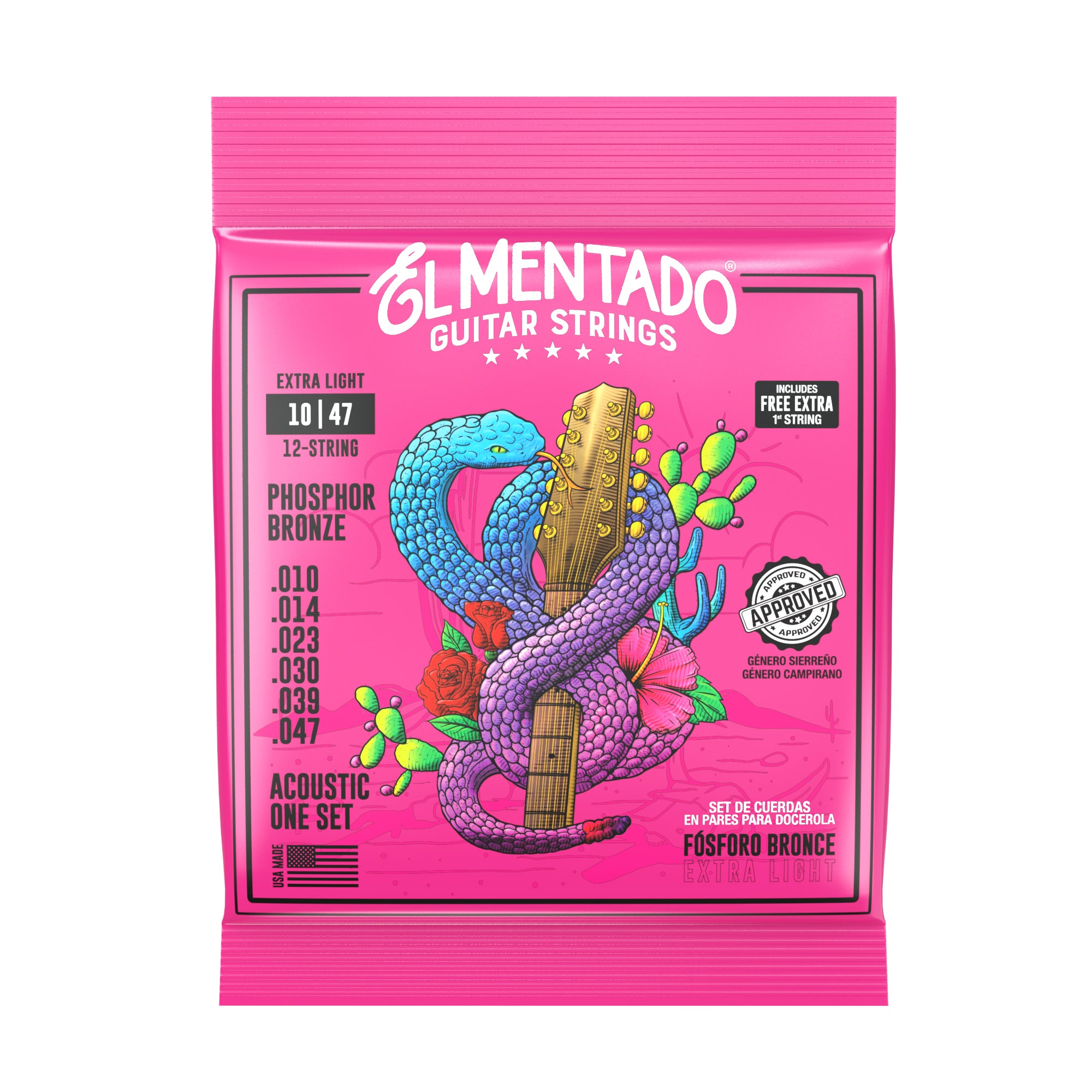 10|47 CUERDAS PARES FÓSFORO BRONCE - DOCEROLA SET 12 | El Mentado Strings