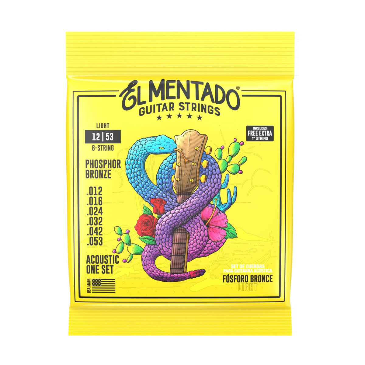 12|53 PHOSPHOR BRONZE : Acoustic Guitar Strings | EL MENTADO™