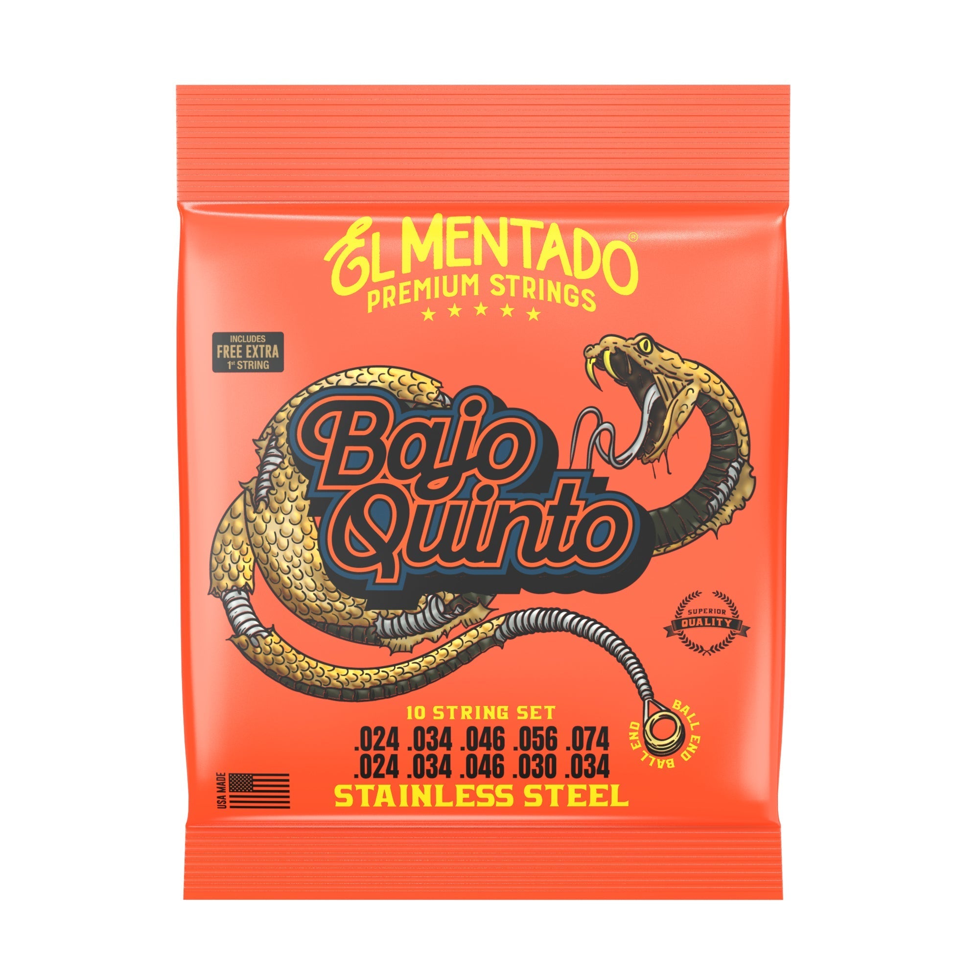 ACERO INOXIDABLE : Cuerdas Bajo Quinto (Ball End) | EL MENTADO™