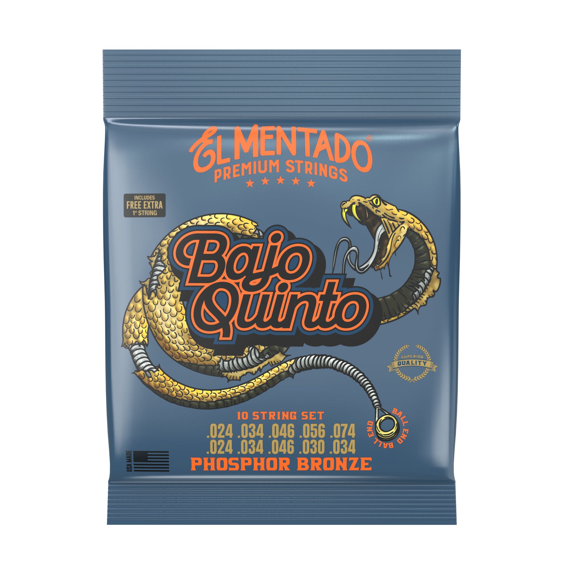 BRONCE FOSFORADO : Cuerdas Bajo Quinto (Ball End) | EL MENTADO™