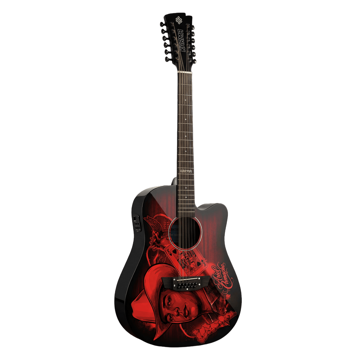 Docerola Karma X Ariel Camacho de 12 cuerdas, vista frontal