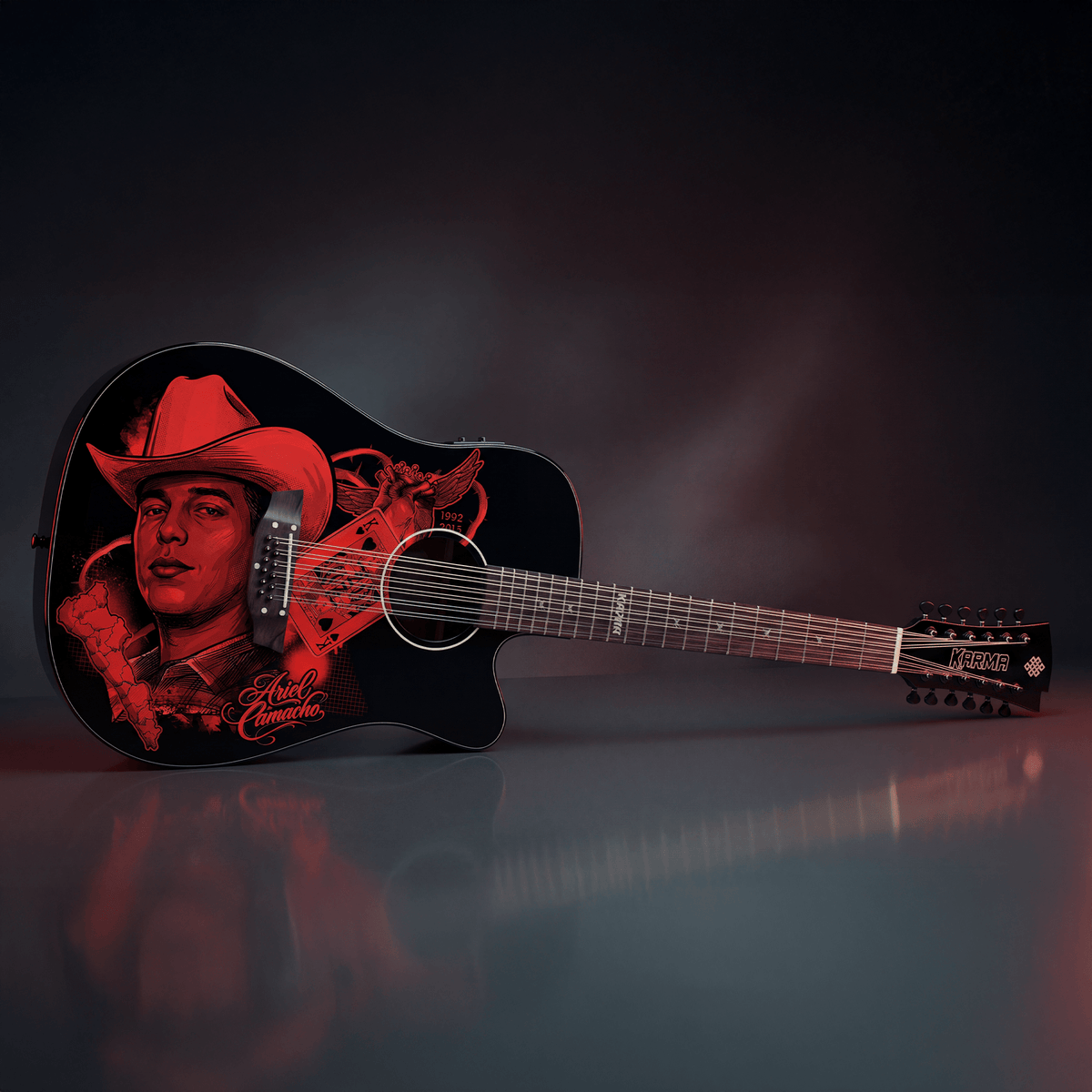 Docerola Karma X Ariel Camacho de 12 cuerdas, detalle del clavijero