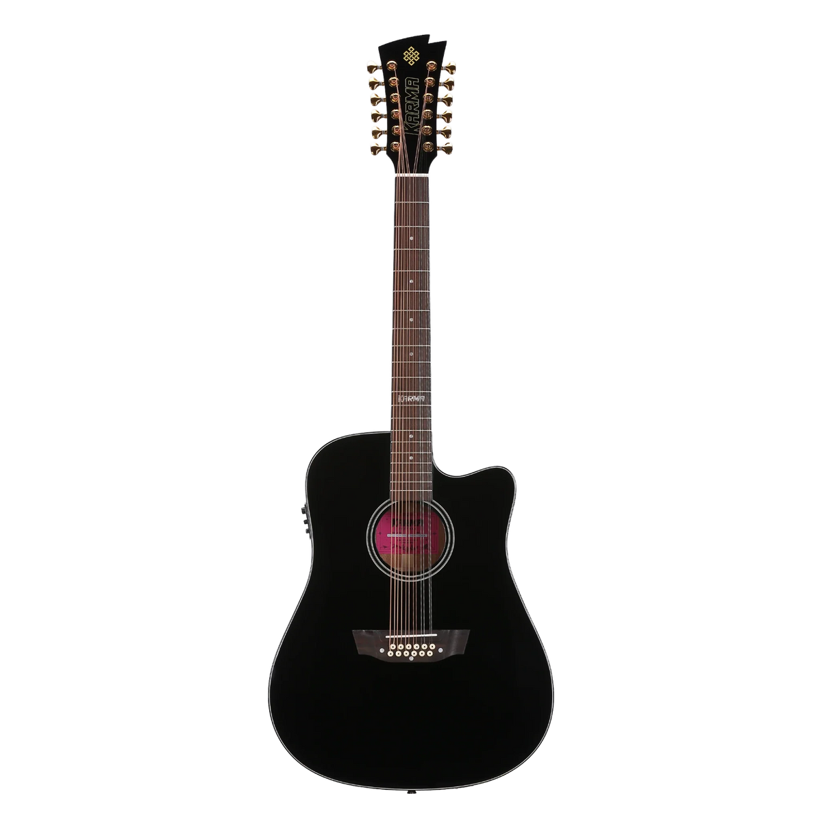 Docerola Karma Lotus 12-BLK negra, tapa sólida, Regional Mexicano