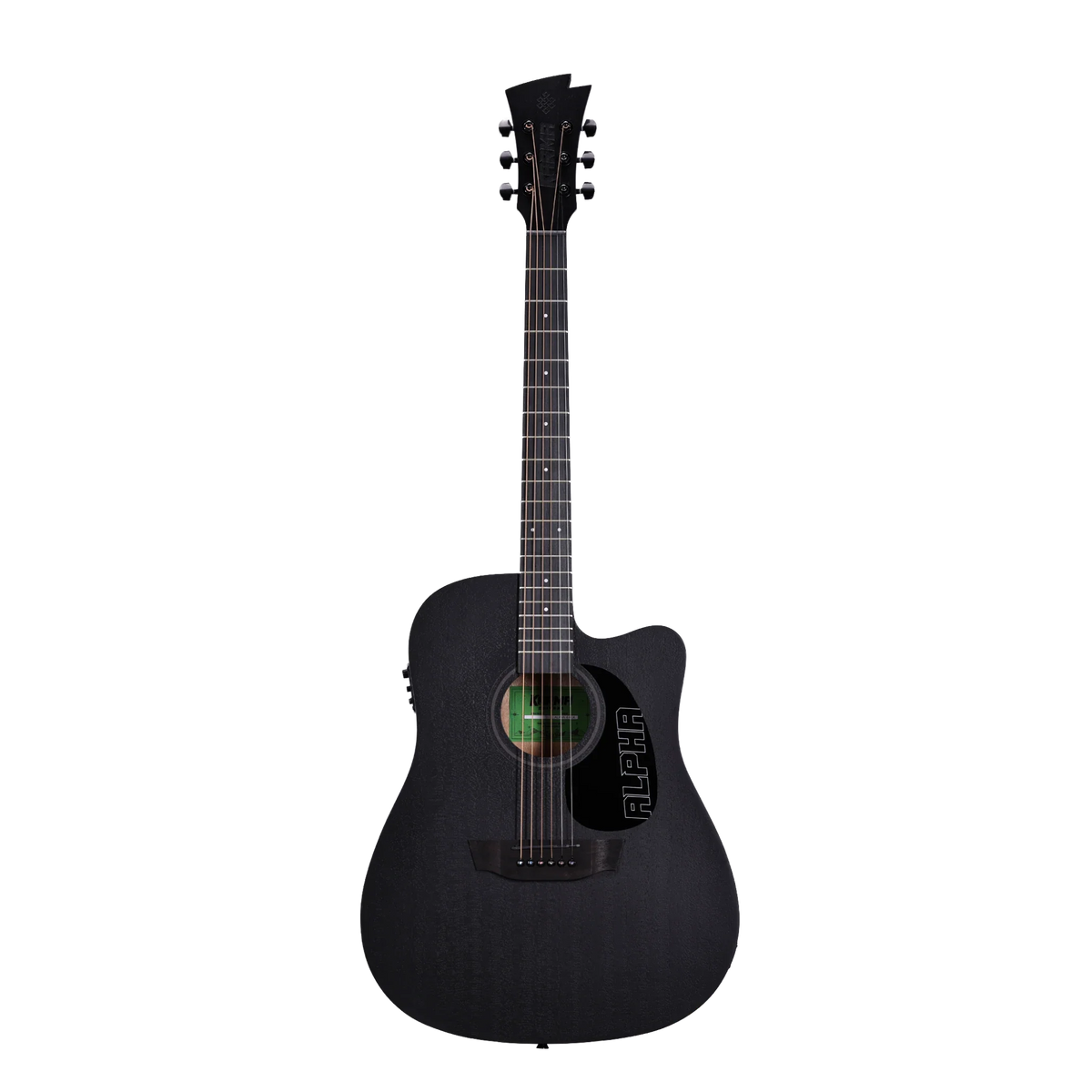 Guitarra Karma Alpha 6-BLK, vista frontal