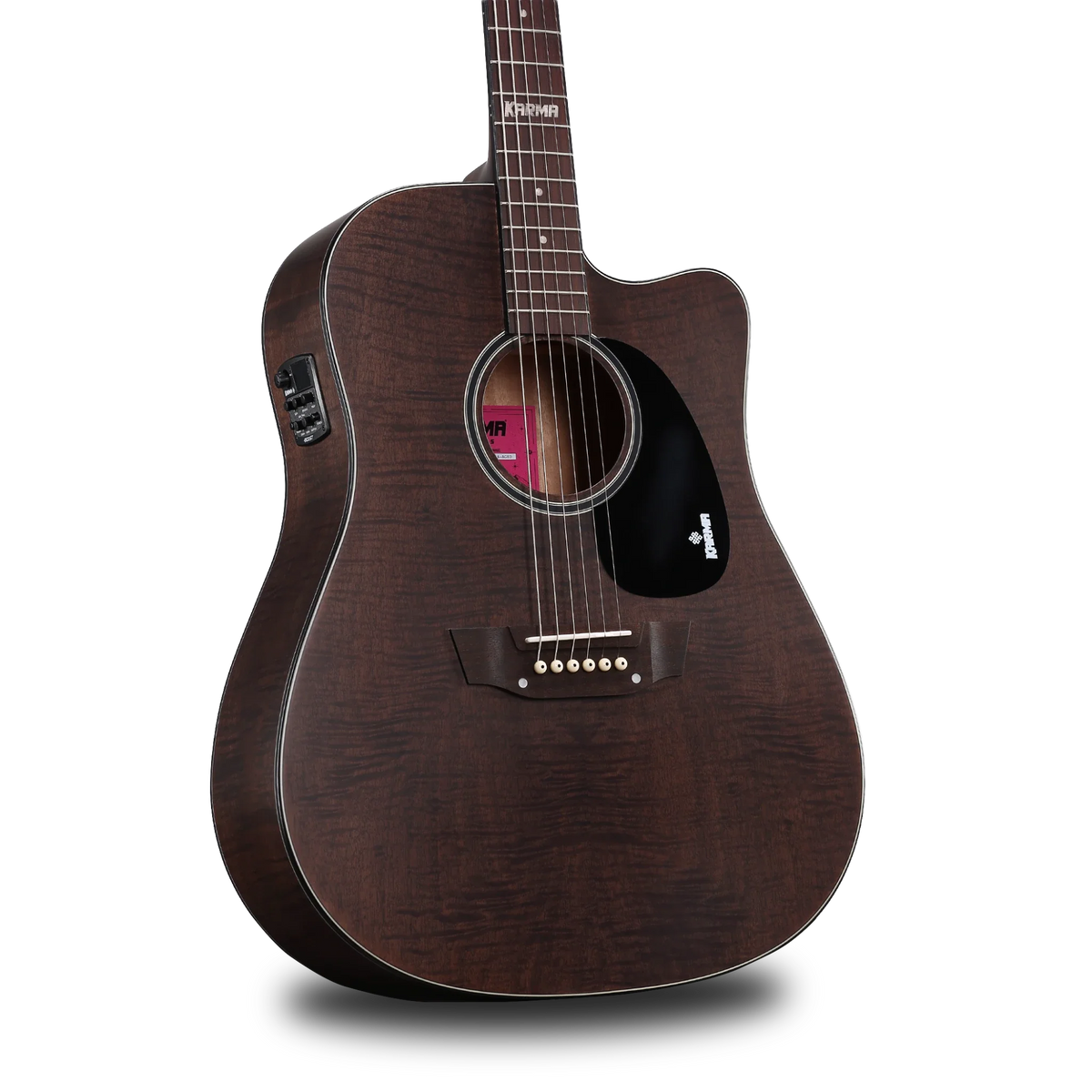 Guitarra Acústica Karma Lotus Caoba Flameada - imagen 7 de 10
