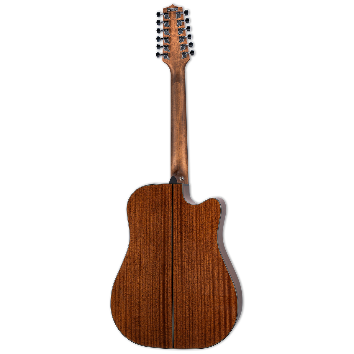 Docerola zurda Takamine GD30CE-12 natural, vista trasera