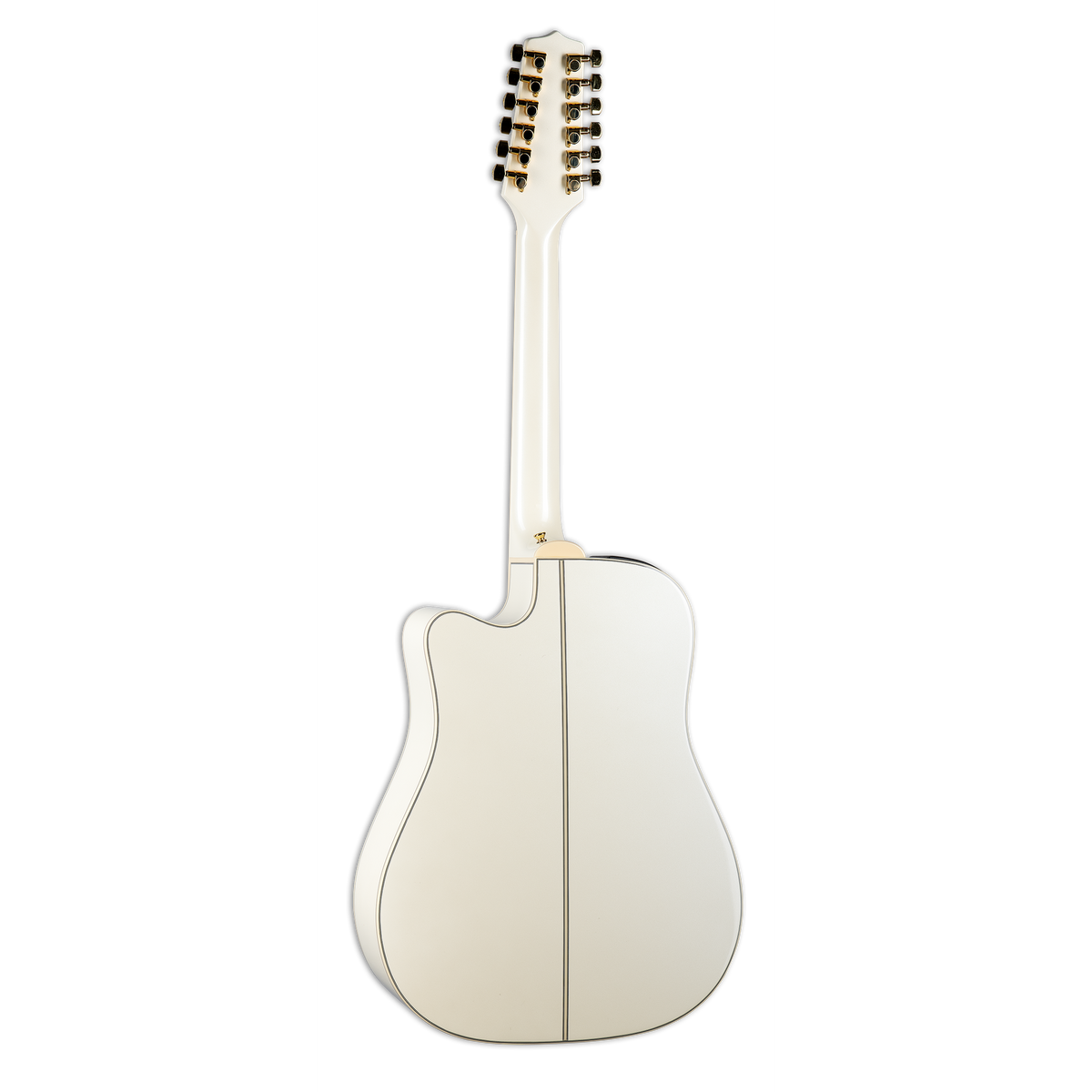 Docerola Takamine GD37CE-12 blanco perla, vista trasera