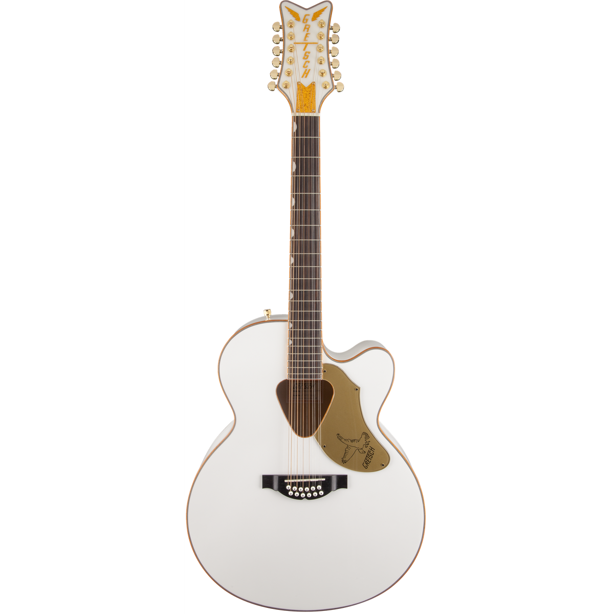 Docerola Gretsch G5022CWFE-12 Rancher Falcon blanca, vista frontal
