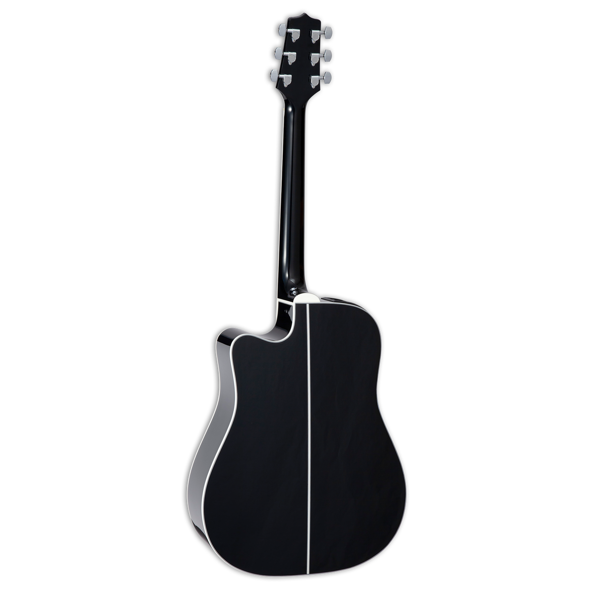 Guitarra Takamine GD34CE negra, vista trasera