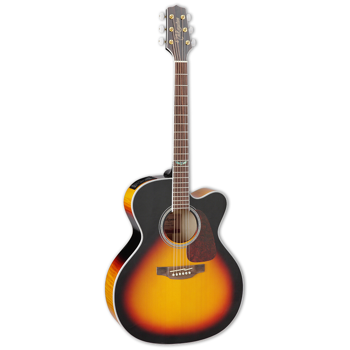 Guitarra Takamine GJ72CE jumbo sombreada, vista frontal