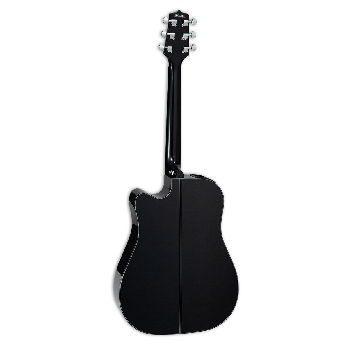 Guitarra Takamine GD30CE negra, vista trasera